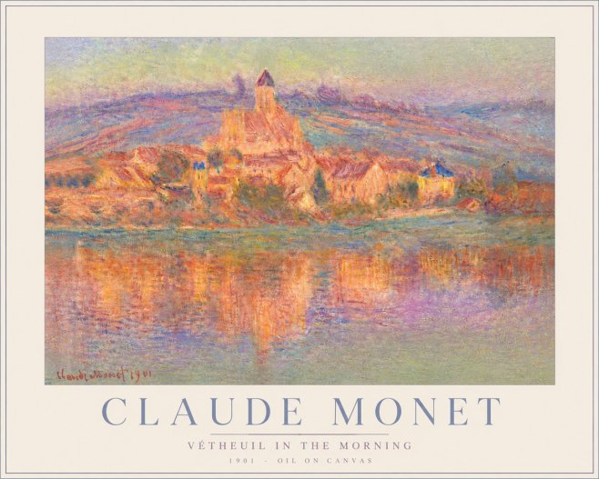 Monet Vétheuil in the Morning No5 - Poszter