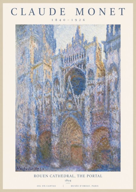 Monet Rouen Cathedral, the Portal No2 - Poszter