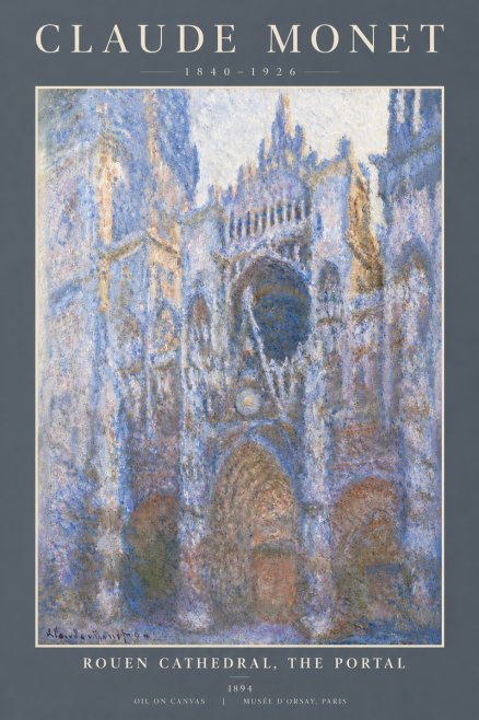 Monet Rouen Cathedral, the Portal No5 - Poszter