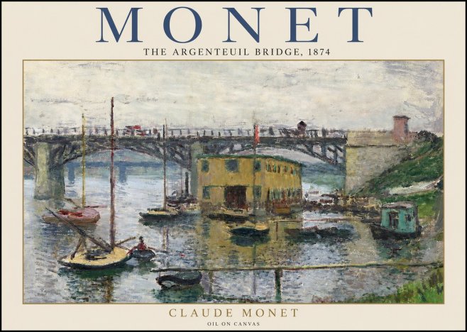 Monet The Argenteuil Bridge No2 - Poszter