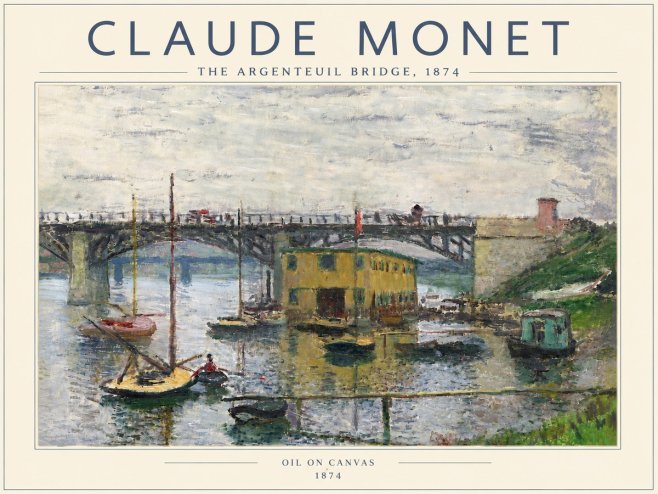Monet The Argenteuil Bridge No6 - Poszter