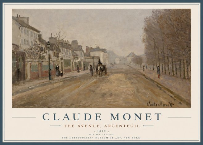 Monet The Avenue, Argenteuil No2 - Poszter