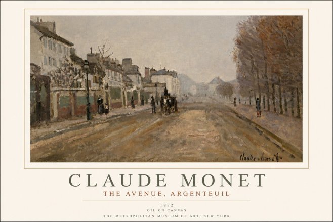 Monet The Avenue, Argenteuil No3 - Poszter