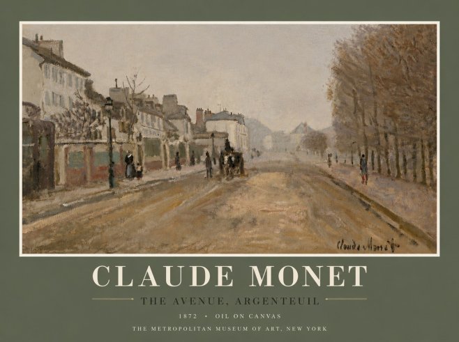 Monet The Avenue, Argenteuil No6 - Poszter