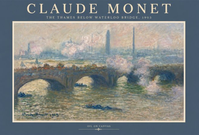 Monet The Thames Below Waterloo Bridge, 1903 No5 - Poszter