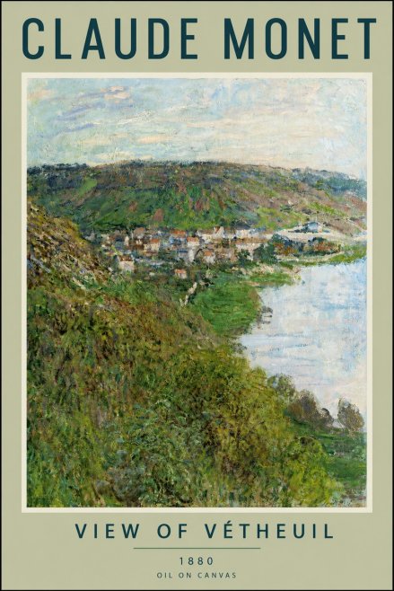 Monet View of Vétheuil II No2 - Poszter