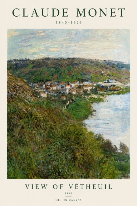 Monet View of Vétheuil II No5 - Poszter