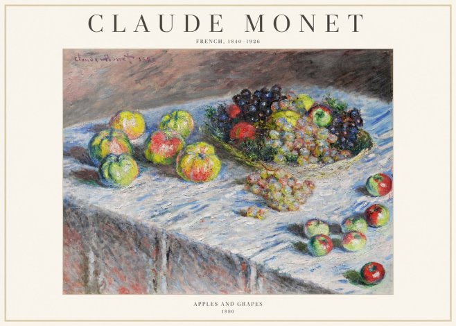 Monet Apples and Grapes No1 - Poszter