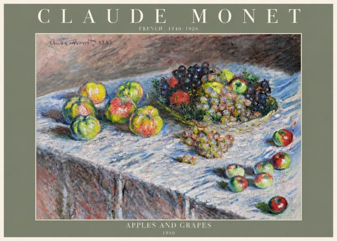 Monet Apples and Grapes No4 - Poszter