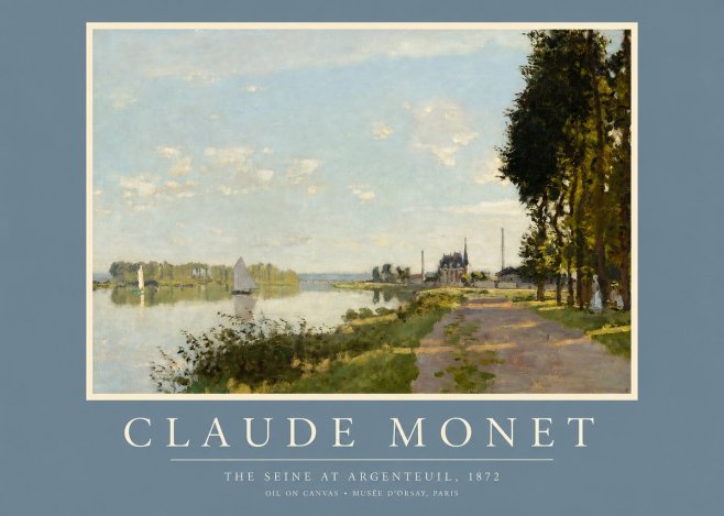 Monet The Seine at Argenteuil No2 - Poszter