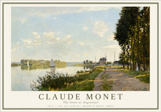 Monet The Seine at Argenteuil No3 - Poszter
