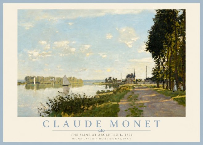 Monet The Seine at Argenteuil No4 - Poszter