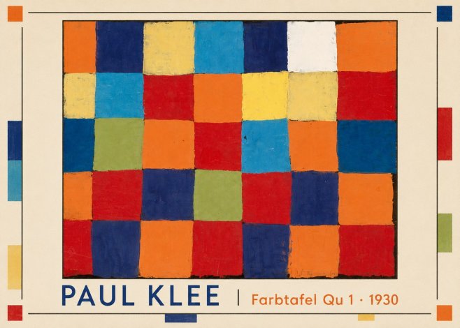 Paul Klee Farbetafel Qu 1 · 1930 No1 - Poszter