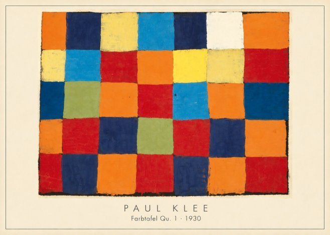 Paul Klee Farbetafel Qu 1 · 1930 No3 - Poszter
