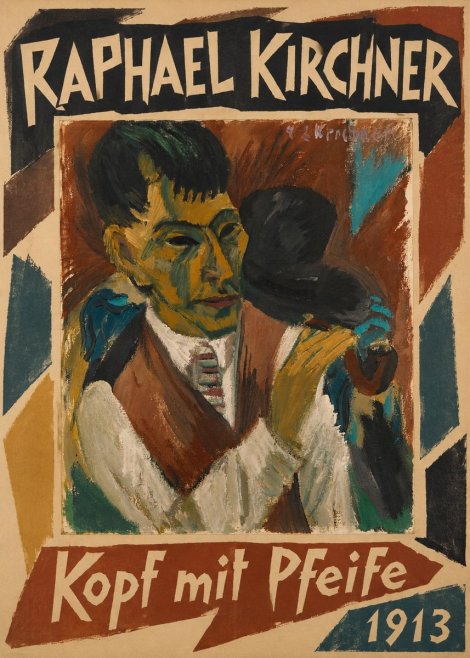 Raphael Kirchner Kopf Mit Pfeife No1 - Poszter