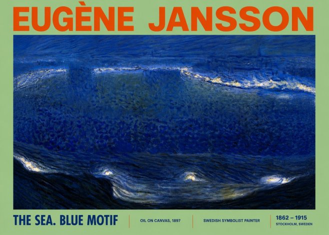 Eugène Jansson The Sea. Blue Motif No4 - Poszter