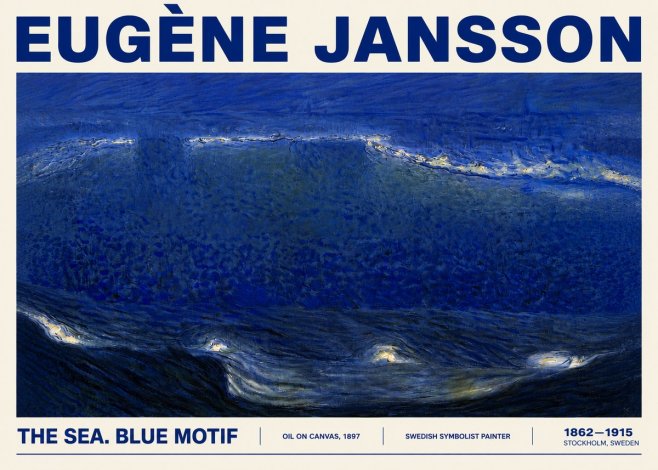 Eugène Jansson The Sea. Blue Motif No5 - Poszter