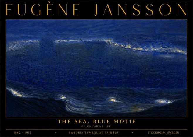 Eugène Jansson The Sea. Blue Motif No6 - Poszter