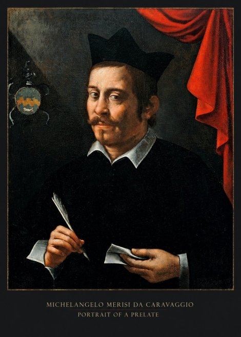 Michelangelo Merisi da Caravaggio Portrait of a Prelate No5 - Poszter