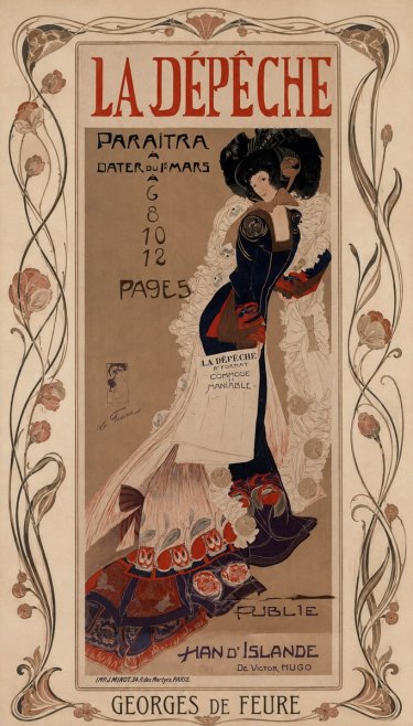 Georges de Feure La Dépêche - Han D'islande No1 - Poszter