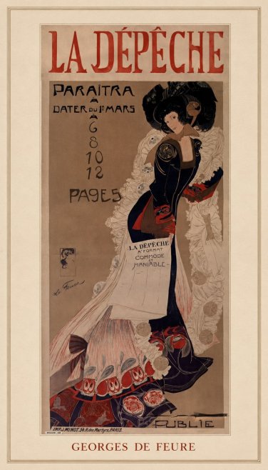 Georges de Feure La Dépêche - Han D'islande No3 - Poszter