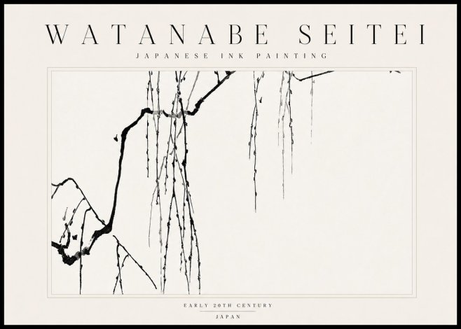 Watanabe Seitei Willow Branches II No3 - Poszter