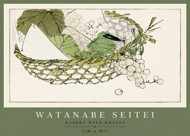 Watanabe Seitei Basket with Grapes No2 - Poszter