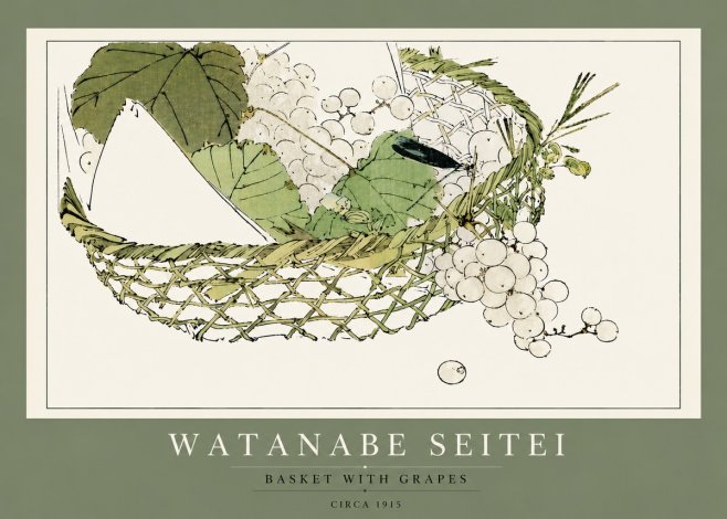 Watanabe Seitei Basket with Grapes No4 - Poszter