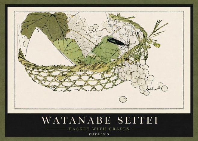 Watanabe Seitei Basket with Grapes No5 - Poszter