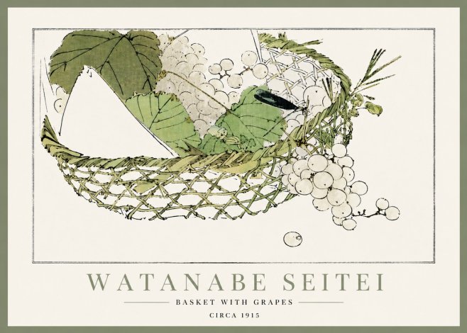 Watanabe Seitei Basket with Grapes No6 - Poszter