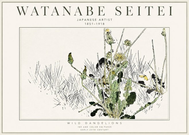 Watanabe Seitei Wild Dandelions No3 - Poszter
