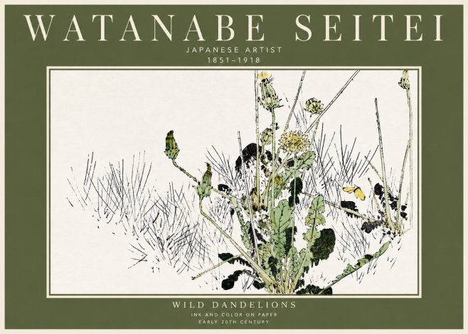 Watanabe Seitei Wild Dandelions No4 - Poszter