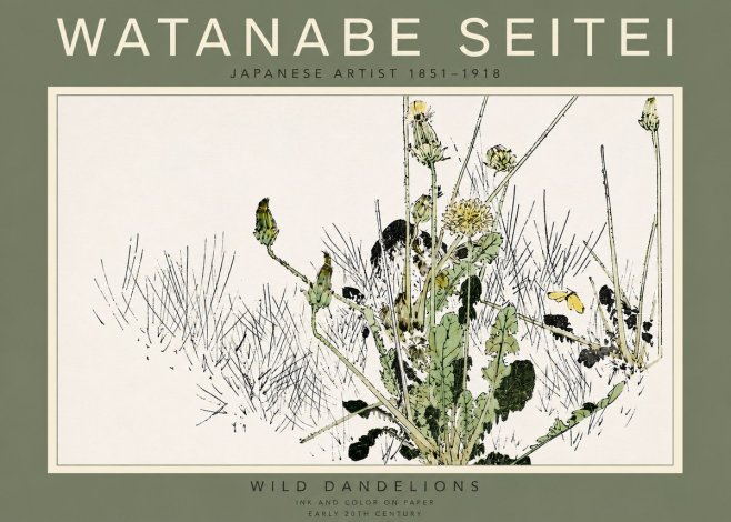 Watanabe Seitei Wild Dandelions No5 - Poszter