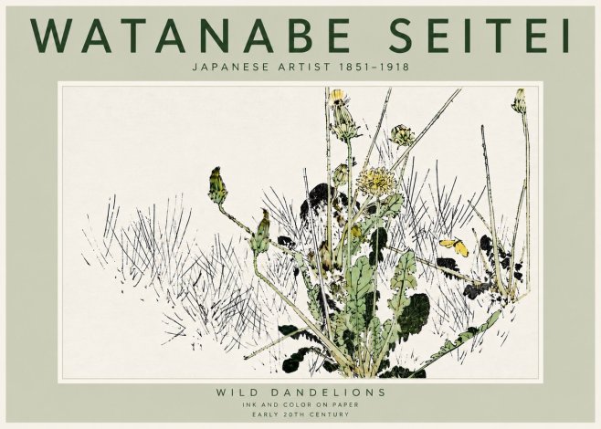 Watanabe Seitei Wild Dandelions No6 - Poszter