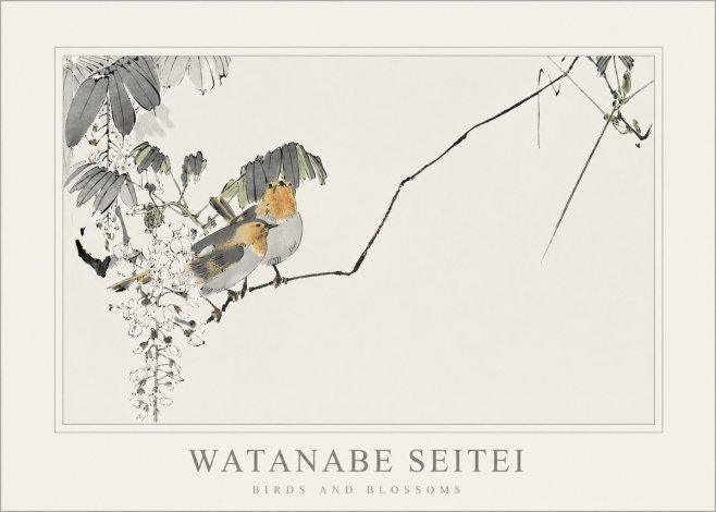 Watanabe Seitei Birds and Blossoms No1 - Poszter