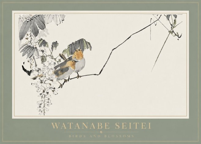 Watanabe Seitei Birds and Blossoms No2 - Poszter