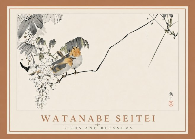 Watanabe Seitei Birds and Blossoms No6 - Poszter