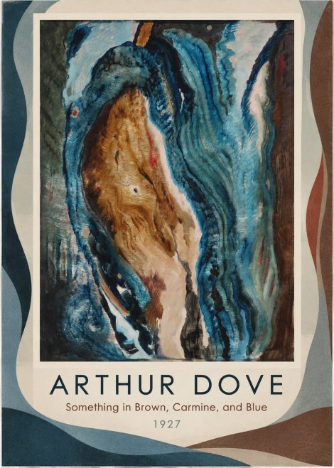Arthur Dove Something in Brown, Carmine, and Blue No1 - Poszter
