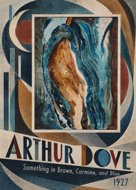 Arthur Dove Something in Brown, Carmine, and Blue No6 - Poszter