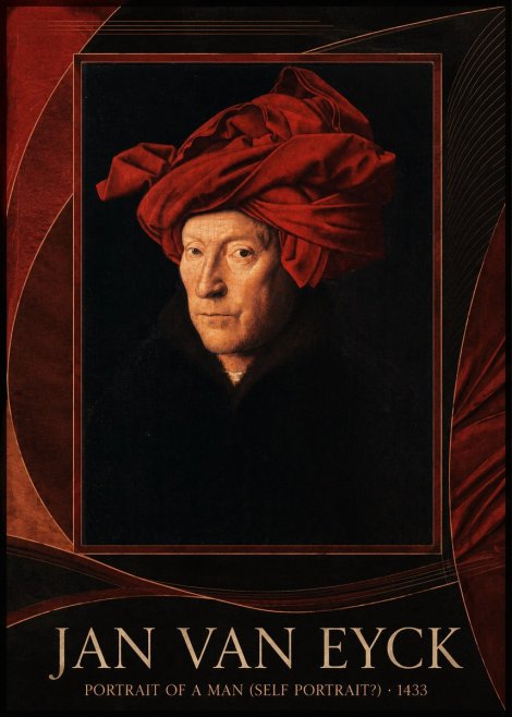 Jan van Eyck Portrait of a Man (Self Portrait?) No2 - Poszter