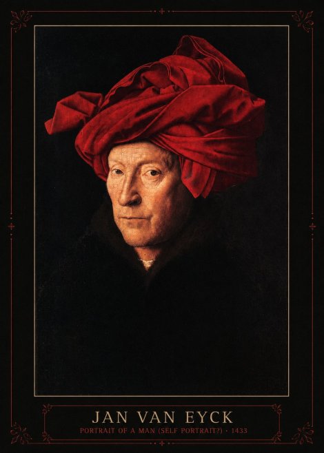 Jan van Eyck Portrait of a Man (Self Portrait?) No3 - Poszter