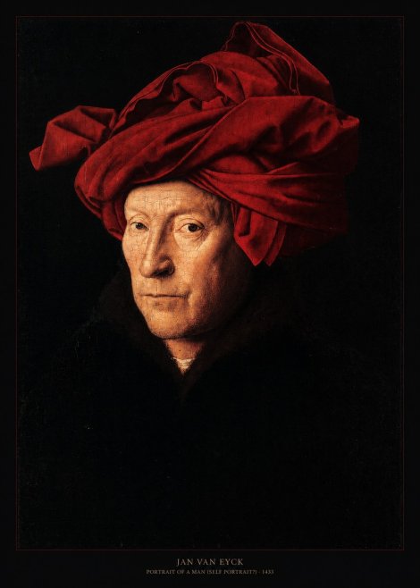 Jan van Eyck Portrait of a Man (Self Portrait?) No5 - Poszter