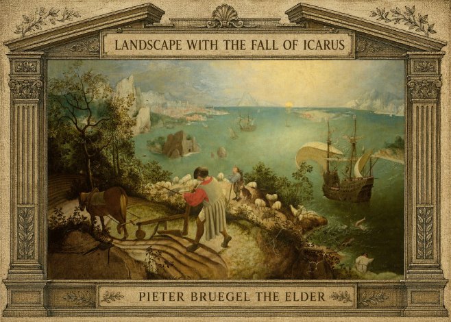 Pieter Bruegel Landscape with the Fall of Icarus II No4 - Poszter