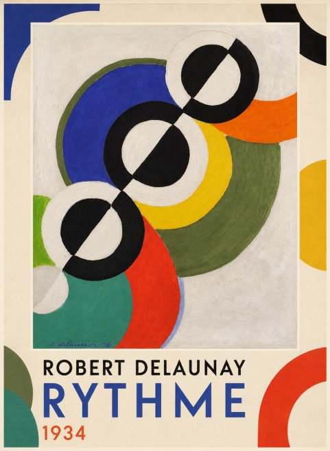 Robert Delaunay Rythme, 1934 No4 - Poszter