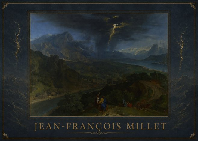 Jean-François Millet The Thunderbolt No1 - Poszter