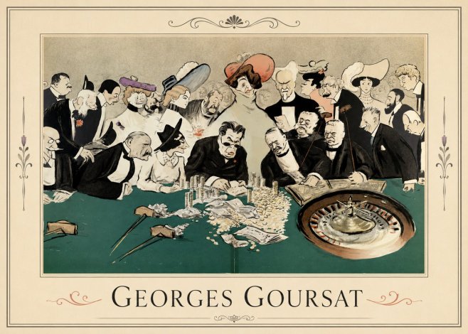 Georges Goursat At the Roulette Table No1 - Poszter