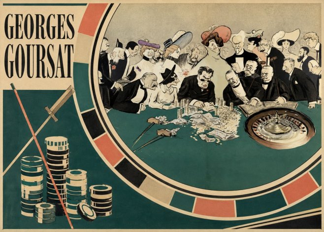 Georges Goursat At the Roulette Table No3 - Poszter