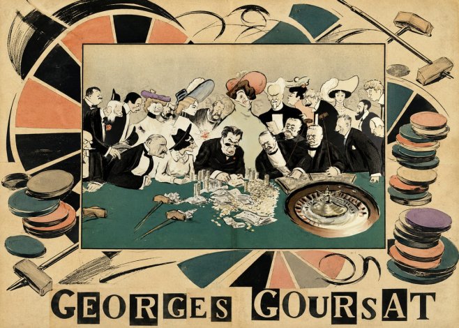 Georges Goursat At the Roulette Table No6 - Poszter