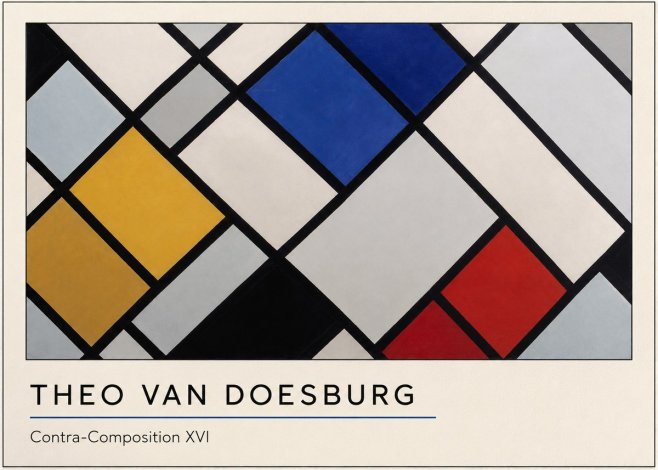 Theo van Doesburg Contra-composition Xvi No4 - Poszter