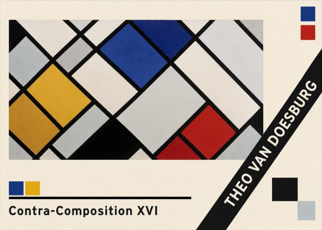 Theo van Doesburg Contra-composition Xvi No5 - Poszter